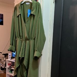 Cupshe Olive Green Midi Dress